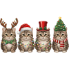 Tabby Cat Santa Claus Christmas