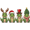 T-Rex Santa Claus Christmas Lights