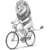 Vélo monochrome Lion Rider