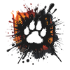 Animal paw print artwork explosion