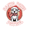 Santa Paws Patrol Christmas Dog Motif