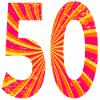 Number 50th Birthday Fifty