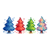 Pixel Christmas Trees Gaming