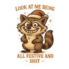 Raton laveur de Noël drôle