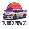 Turbo Power Auto Sunset Sticker