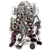Monochrome Botanical Dotted Fabrics