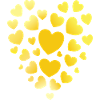 Yellow Hearts Pattern Yellow Heart
