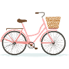 Pink Bicycle with Basket