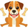 Happy Dog Cartoon Motif