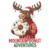Christmas - Funny Moose - Winter Donut