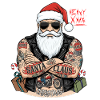 Christmas - Rocker-xmas Biker Dad - Santa Claus