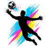 Neon Goalkeeper Jump, Football Gift, Kids
