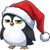 Süßer grumpy Pinguin Cartoon Weihnachten lustig
