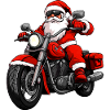 Motorradfahrer Weihnachten