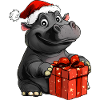 Nilpferde Weihnachten