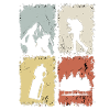 Four Panel Silhouette Grunge