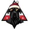 Christmas Dog with Sunglasses