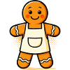 Gingerbread man with apron