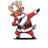 Dabbing Christmas Reindeer Dab Christmas