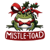 Mistle-Toad Funny Christmas Toad Pun