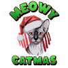 Christmas Sphynx Cat Santa 