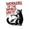 Cat and red typography