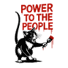 Power to the People Cat Painting