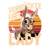 Crazy Donkey Lady Retro Sunset