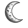 Moon wreath with teardrop pattern