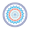 Blue Gradient Dot Mandala