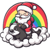 Noël moufette Père Noël