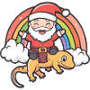 Echse Weihnachtsmann Weihnachten