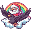 Harpy Bird Santa Claus Christmas