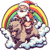 Hyena Santa Claus Christmas
