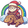 Armadillo Santa Claus Christmas