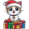 Cat Christmas Gifts Head