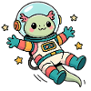 Axolotl Astronaut Kawaii