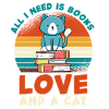 Liebe zu Büchern und Katze