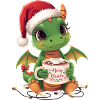 Warmer Weihnachtsdrache