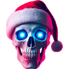 Neon Skull Santa