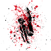 Red Gymnast on Black Background