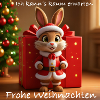 Christmas bunny in Santa outfit