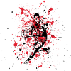 Rudby on black and red spots