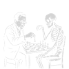 Noir-Schach: Erich Fromm-Psychoanalyse vs. Skelett