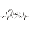 Saxophone Rhythm Music Jazz Instrument Heart