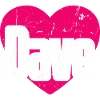 J’aime Dave Pink Heart J’aime Dave