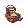 Gamer sloth with headset