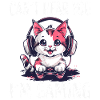 Cat gamer with headphones