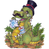 Hauska Tea Rex -sanaleikki käsin piirretty dinosaurus