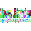 Neon Birthday Music Kaleidoscope Happy